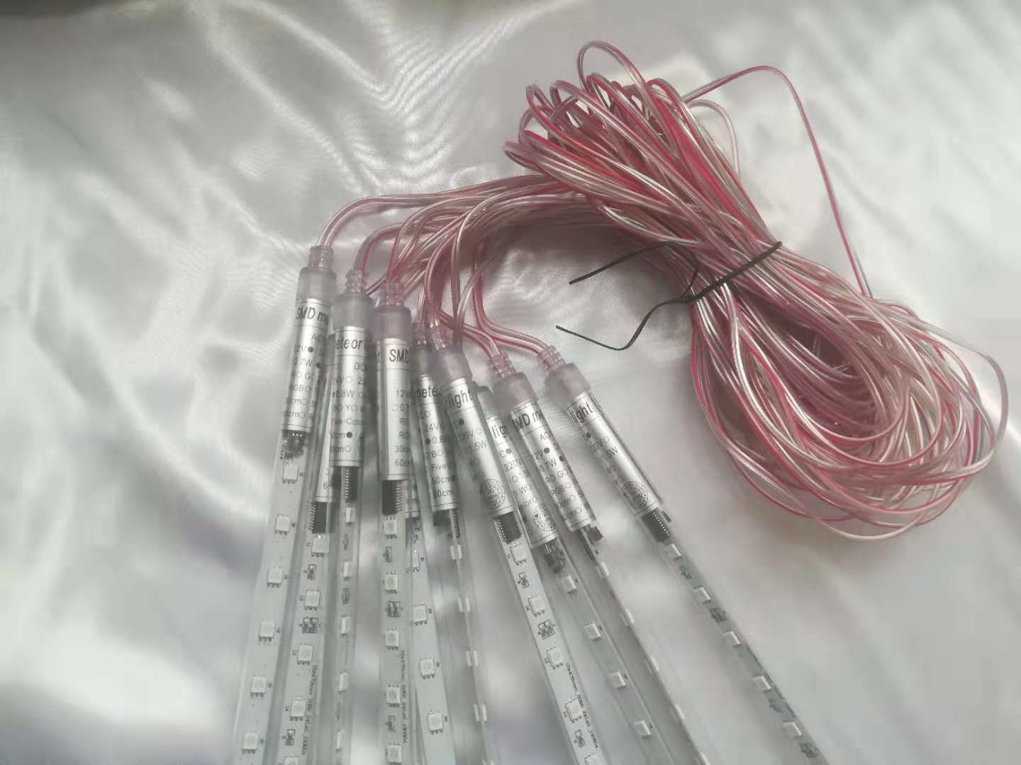 灯光节led流星管迷你七彩流星雨灯工程装饰亮化流星雨