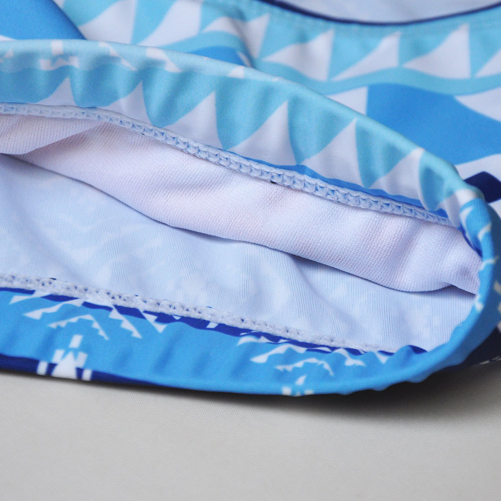 uxh 男士欧美民族风彩色印花平角泳裤沙滩温泉带罩杯显大四角泳裤