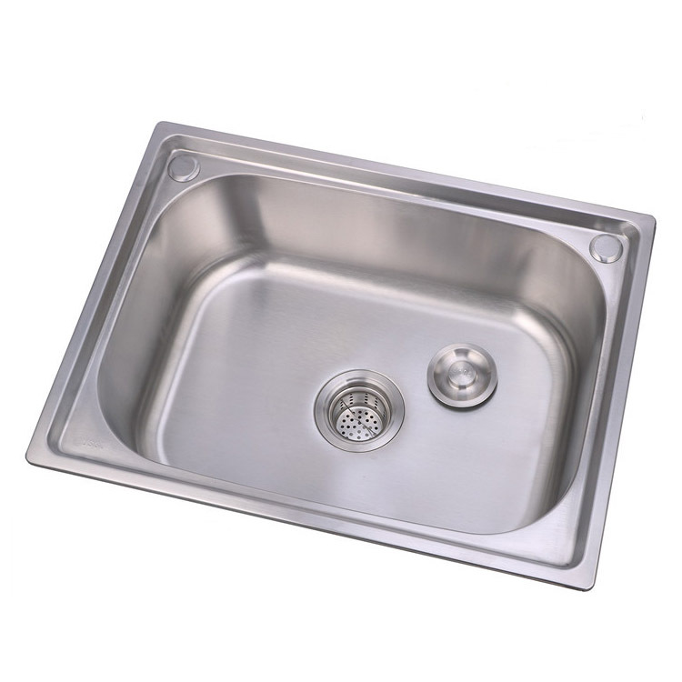 Factory Wholesale 304 Stainless Steel Sink Single Sink Kitchen Sink Drawing Table Vegetable Washing Sink Single Basin Washing Basin