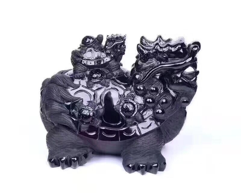 凤呈祥 开光天然九头龟龙龟风水摆件 招财镇宅保长寿 正品保障