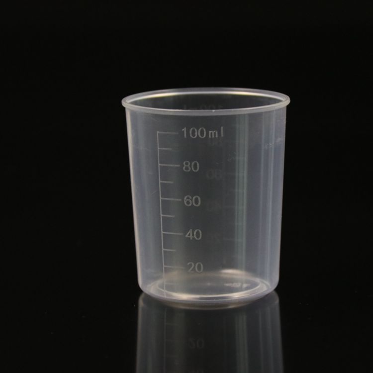 现货100ml塑料量杯 100毫升量杯 小量杯 刻度杯 实验pp塑料杯