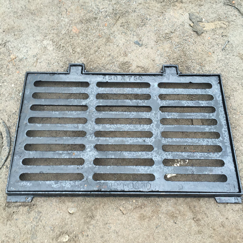 球墨铸铁雨水口篦子重型450*750 厂家直销铸铁排水沟盖
