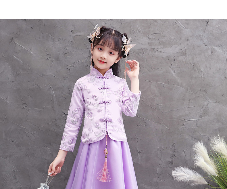 汉服女童秋冬中国风汉服女童古装超仙童汉服连衣裙超仙宝宝唐装