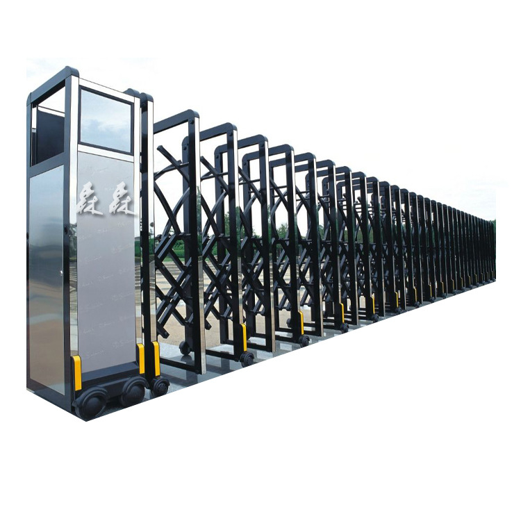 不锈钢无轨电动伸缩门 电动防盗门 公共场合拦车自动感应门