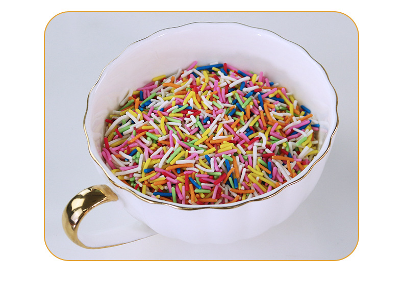 巧时刻_500克彩针袋装 烘焙装饰珍珠糖彩色糖珠蛋糕装饰现货批发