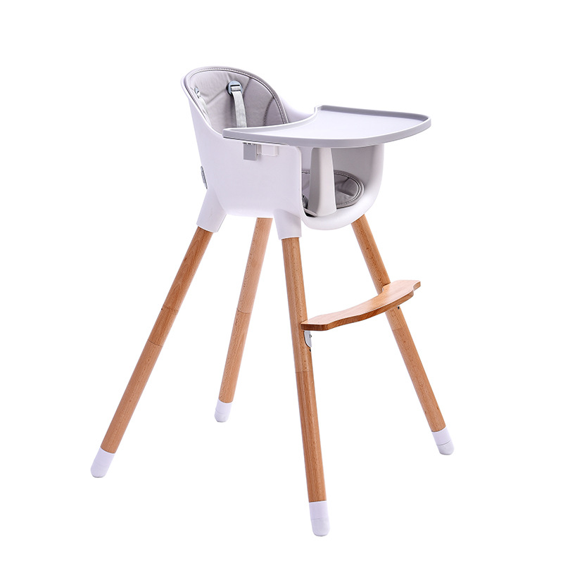 [Wholesale] Children's Dining Chair 2019 New Fashion Solid Wood Beech Baby Baby Dining Chair High Chair