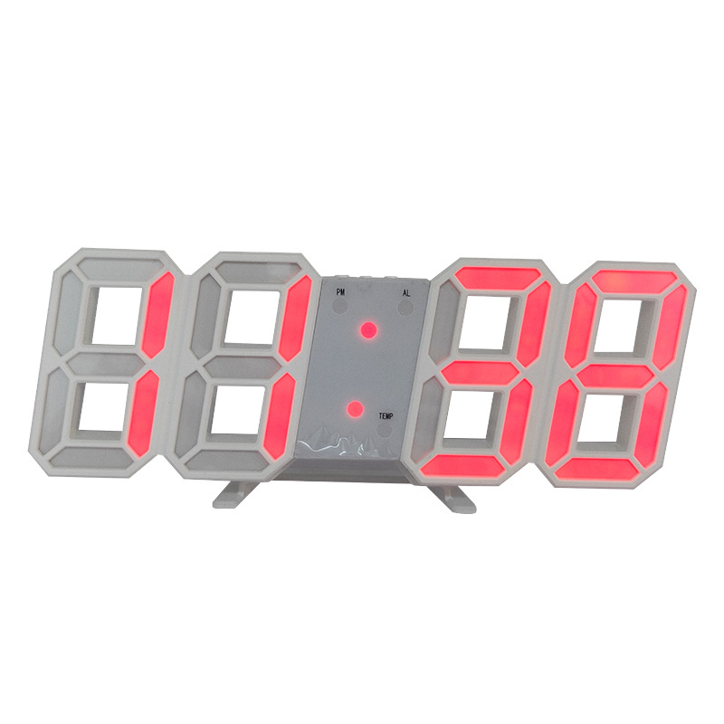 SOURCE Manufacturer 3D Stereo Wall Clock Upgraded Version Led Clock Led Digital Clock Electronic Clock Thermometer Alarm Clock