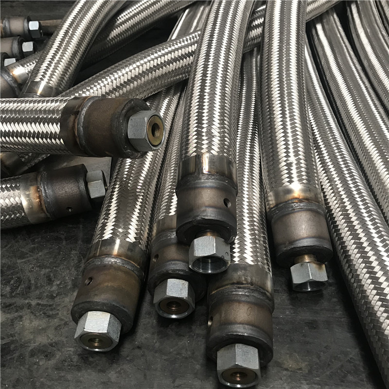 双介质金属编织软管 不锈钢丝扣金属软管 大口径金属软管
