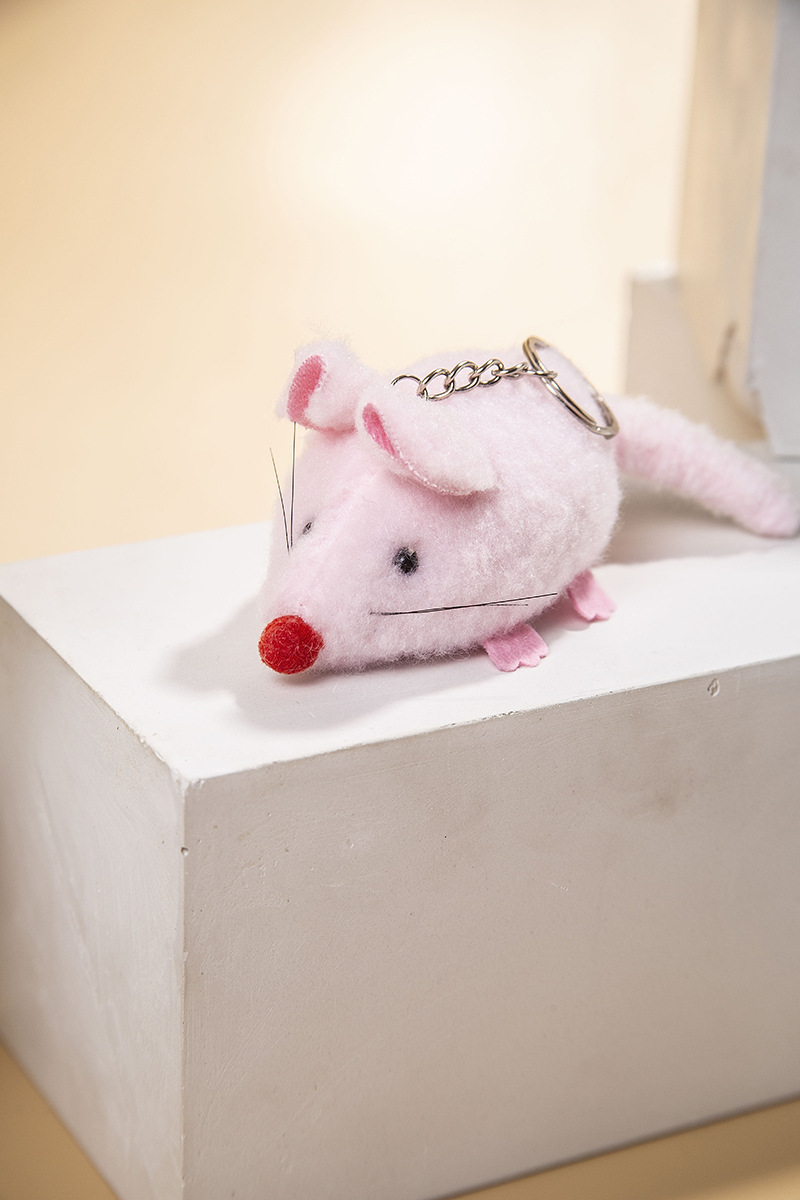 鼠年吉祥物小老鼠公仔钥匙扣仿真鼠毛绒玩具喜庆鼠年活动礼物