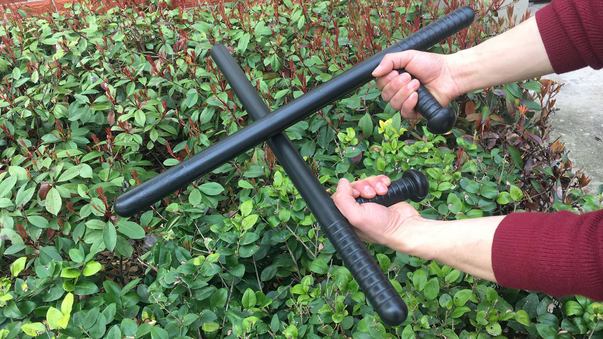 t字棍t型拐棍棒防暴棍户外防爆棍防身用品橡胶棍安保用品武术用品