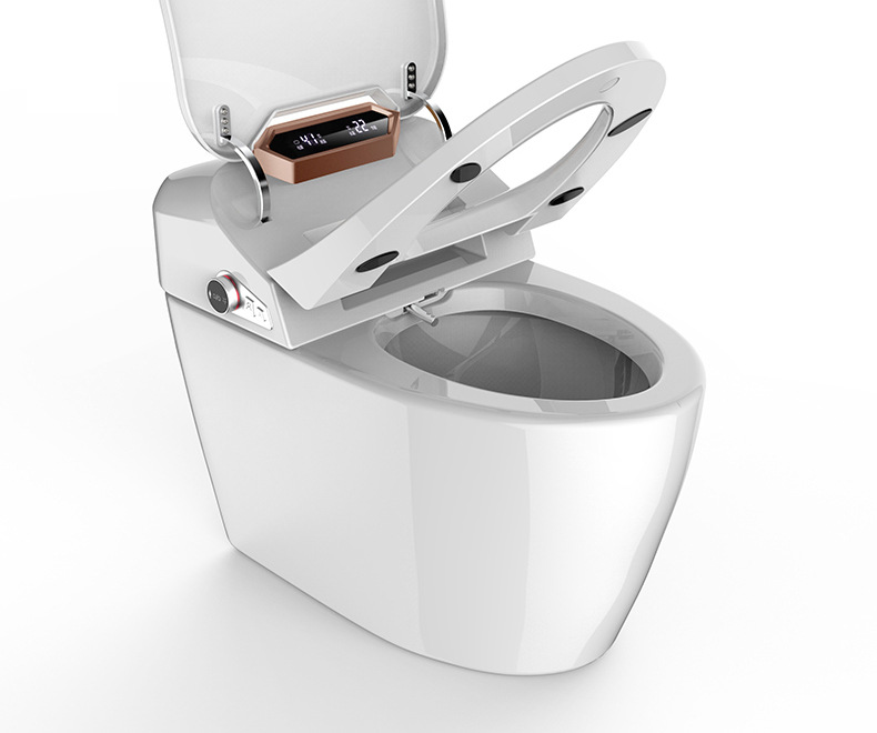 全自动感应翻盖家用智能马桶一体机即热墙排式无水箱坐便器