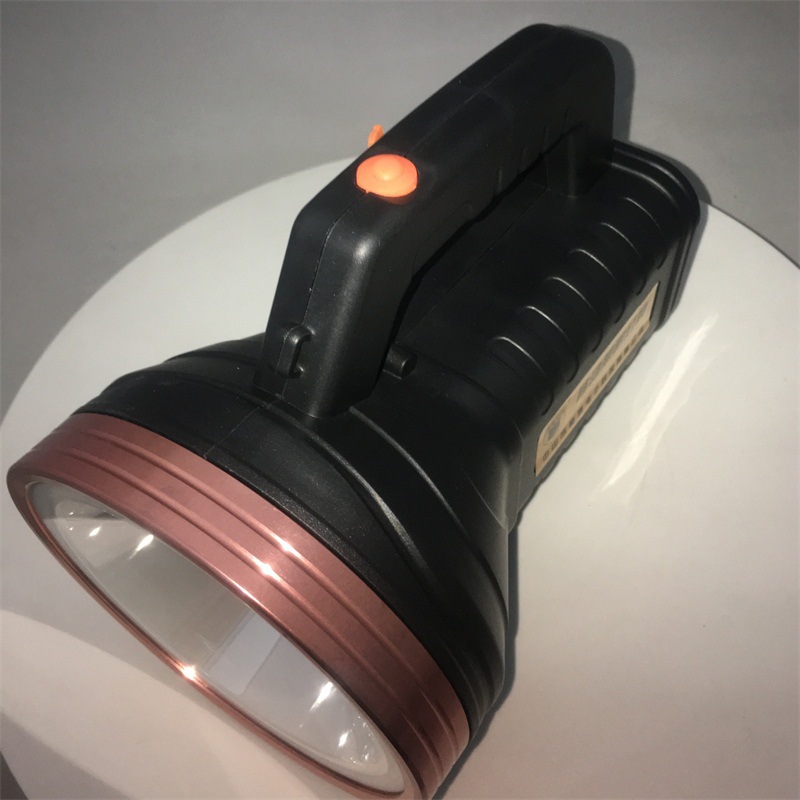 手提灯户外强光远射野营应急巡逻锂电充电矿灯led手提探照灯精品