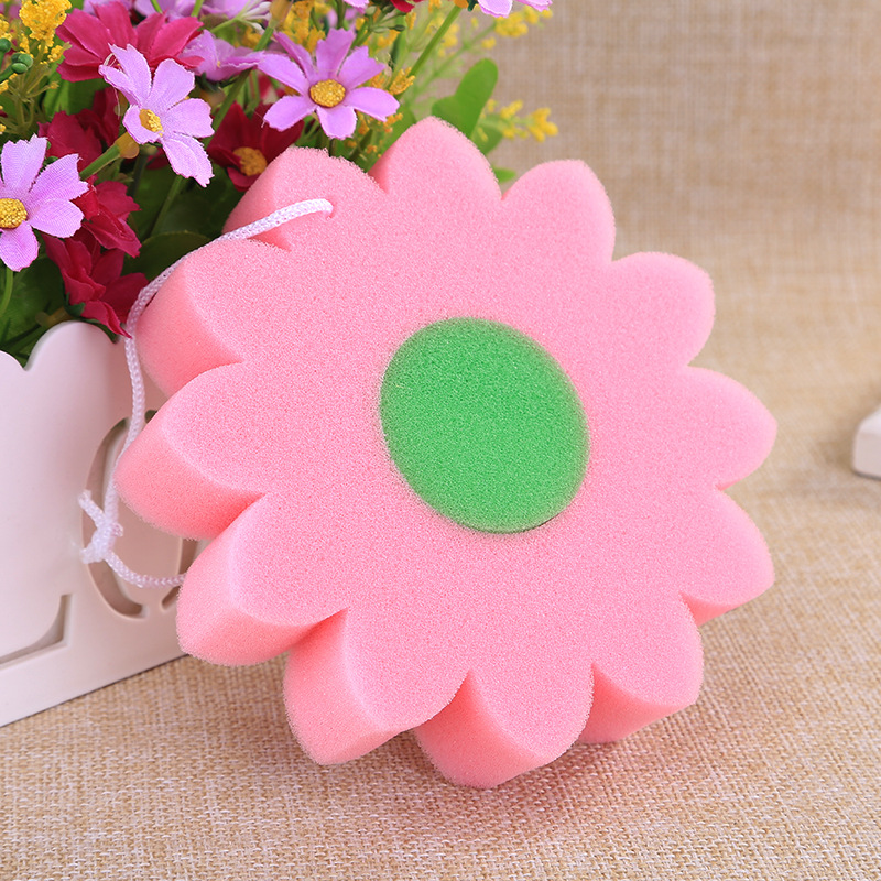 Small Flower Shape Scouring Pad Thickened Spong Mop Strong Decontamination Dish Towel Rag Spong Mop Floor Wipe Shoe-Brush