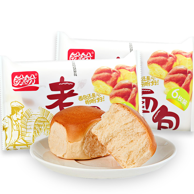盼盼奶香味老面包6枚装155g手撕小面包蛋糕点心早餐食品零食批发