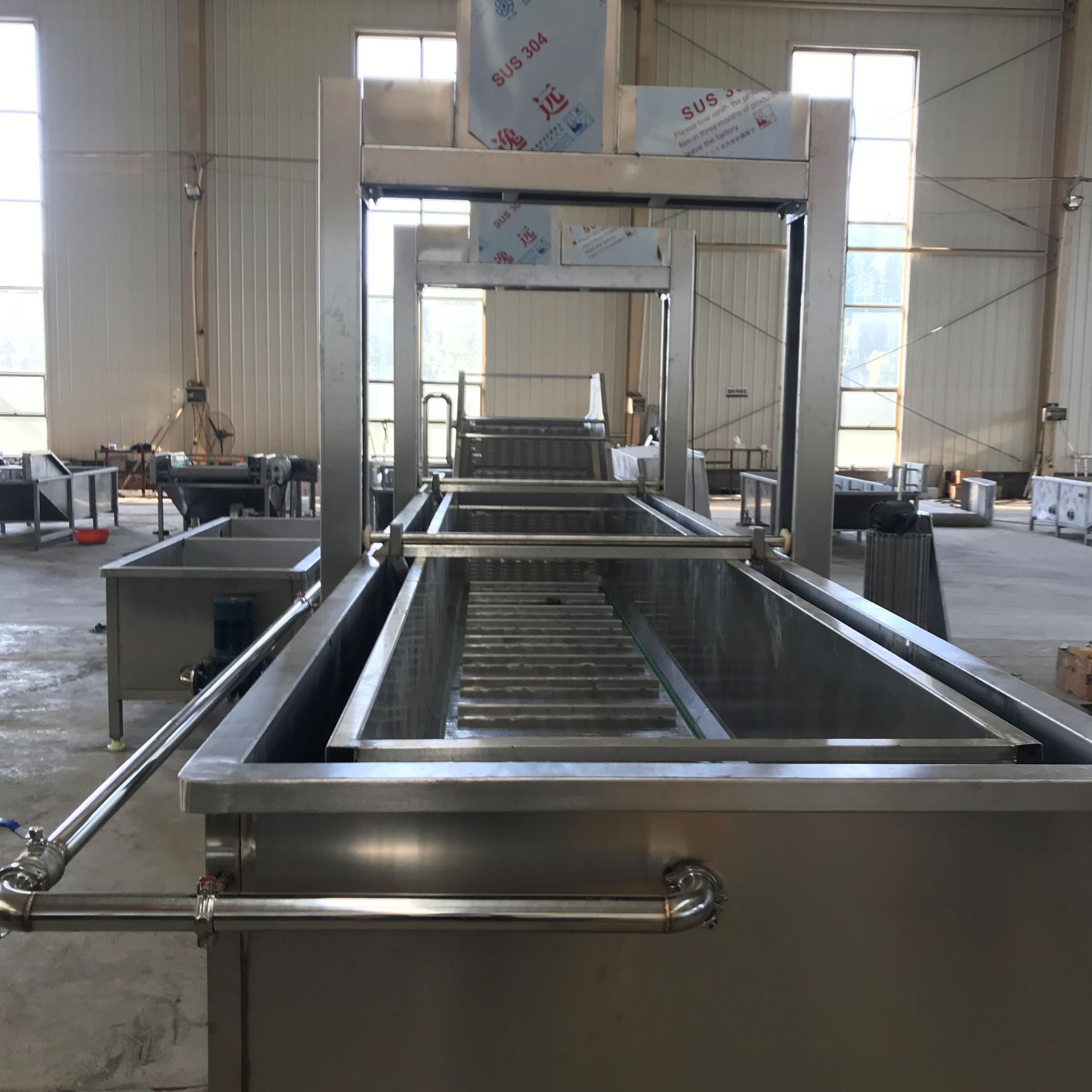 加工 肉类解冻机 全自动鸭爪鸡爪解冻设备 牛肉块解冻清洗流水线