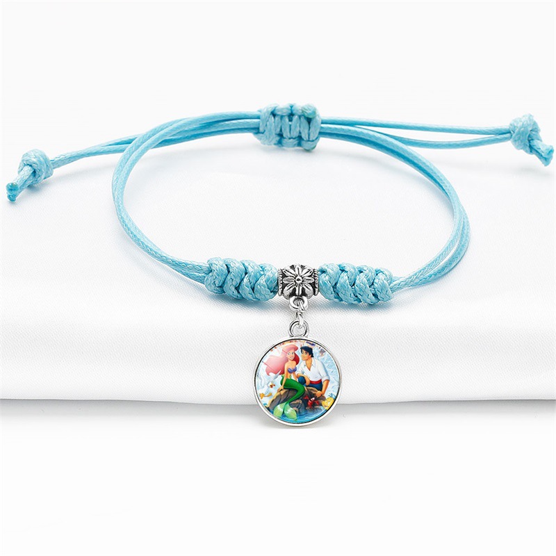 Little Mermaid Ariel Princess Arier Children Cartoon Time Stone Bracelet Wrist Ring Length Adjustable