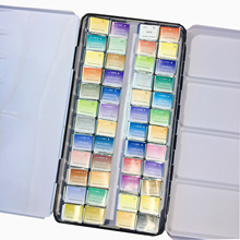 厂家热销艺术家级别48色铁盒装固体水彩颜料