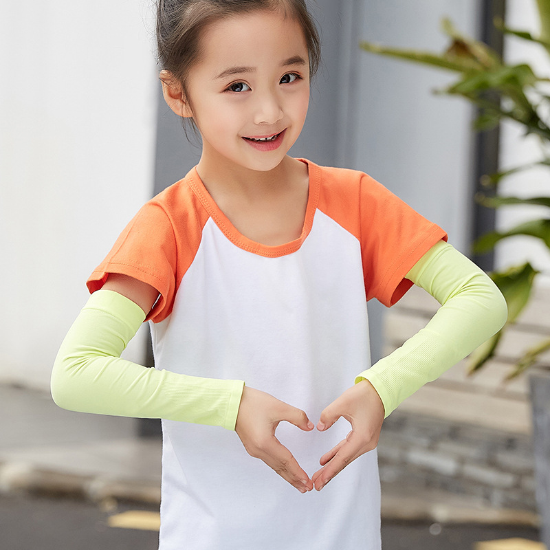 夏季冰袖防晒袖套薄款透气韩版冰丝防紫外线护臂套袖儿童冰袖