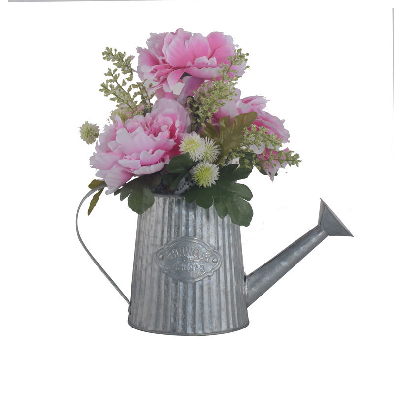 Competitive Factory Wholesale Direct Selling Metal Decorative Flower Pot Iron Sheet Flower Bucket Artificial Flower Pot Shower Mini Succulent Flower Device