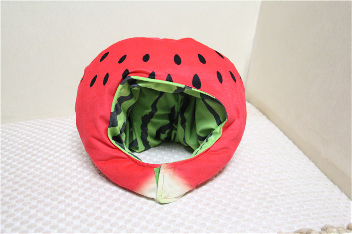 ins可爱西瓜头套帽子少女心搞怪水果帽年会派对活动表演道具