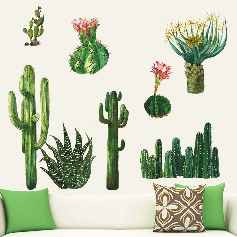 摇粒绒潮流ts套头男女情侣夹克外套假盆栽仙人掌多肉植物图案自粘可