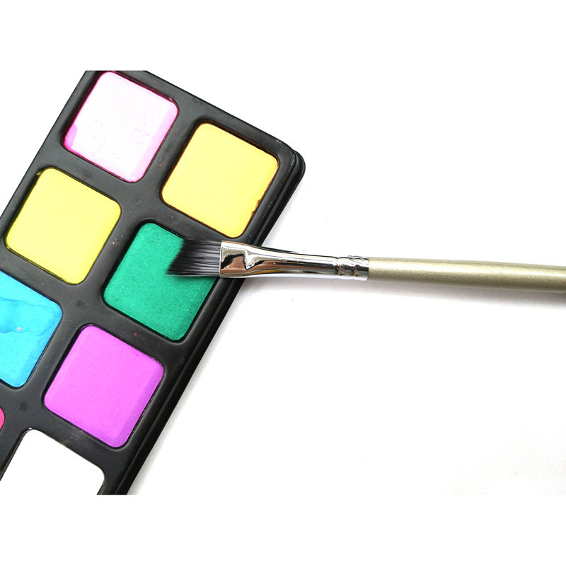 单支水彩水粉丙烯颜料笔油画笔 尼龙练习绘画用笔 儿童美术用品