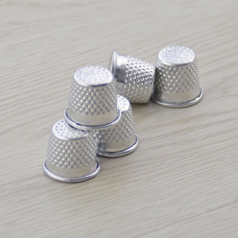 Metal Aluminum Sewing Kit Thimble Ring Sewing Tool Needle Press Needle Hoop Handmade Cross Stitch Finger Protector Thimble Cap