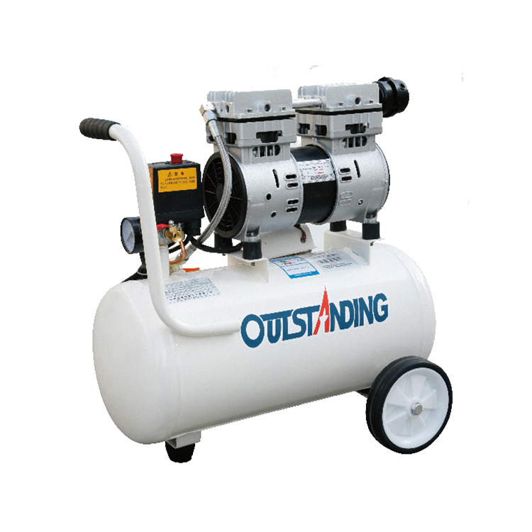 奥突斯空压机980w30l小型静音汽修无油气泵220v装修木工喷漆气泵