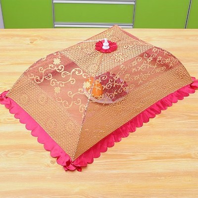 网纱罩餐桌蚊子防蝇罩简约盖菜罩饭菜防蚊透明圆形饭桌田园笼