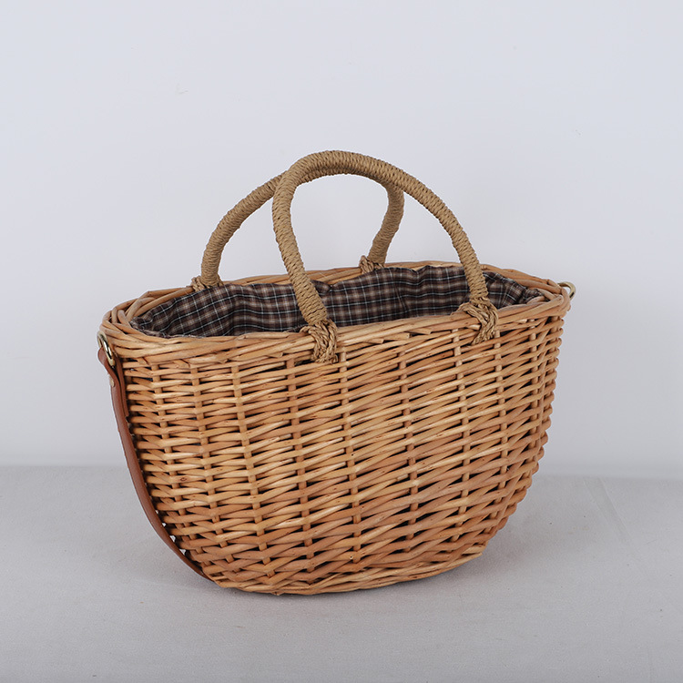 Shandong Linyi Factory Woven Tape for Handcraft Lining Willow Handbag Grass Willow Vine Storage Basket Ladies Handbag