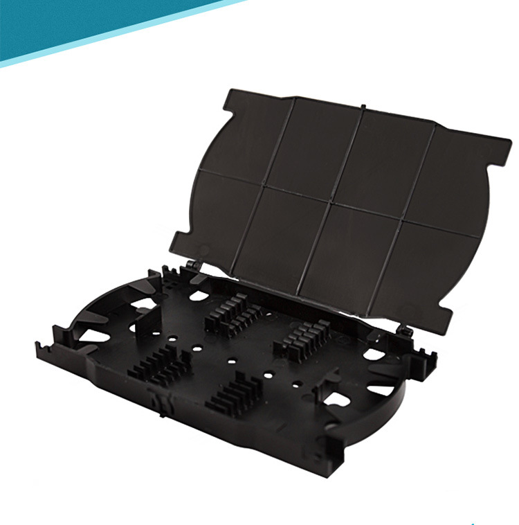 12/24芯熔纤盘光缆终端接续盒尾纤盘光纤熔接盘接线盘黑色