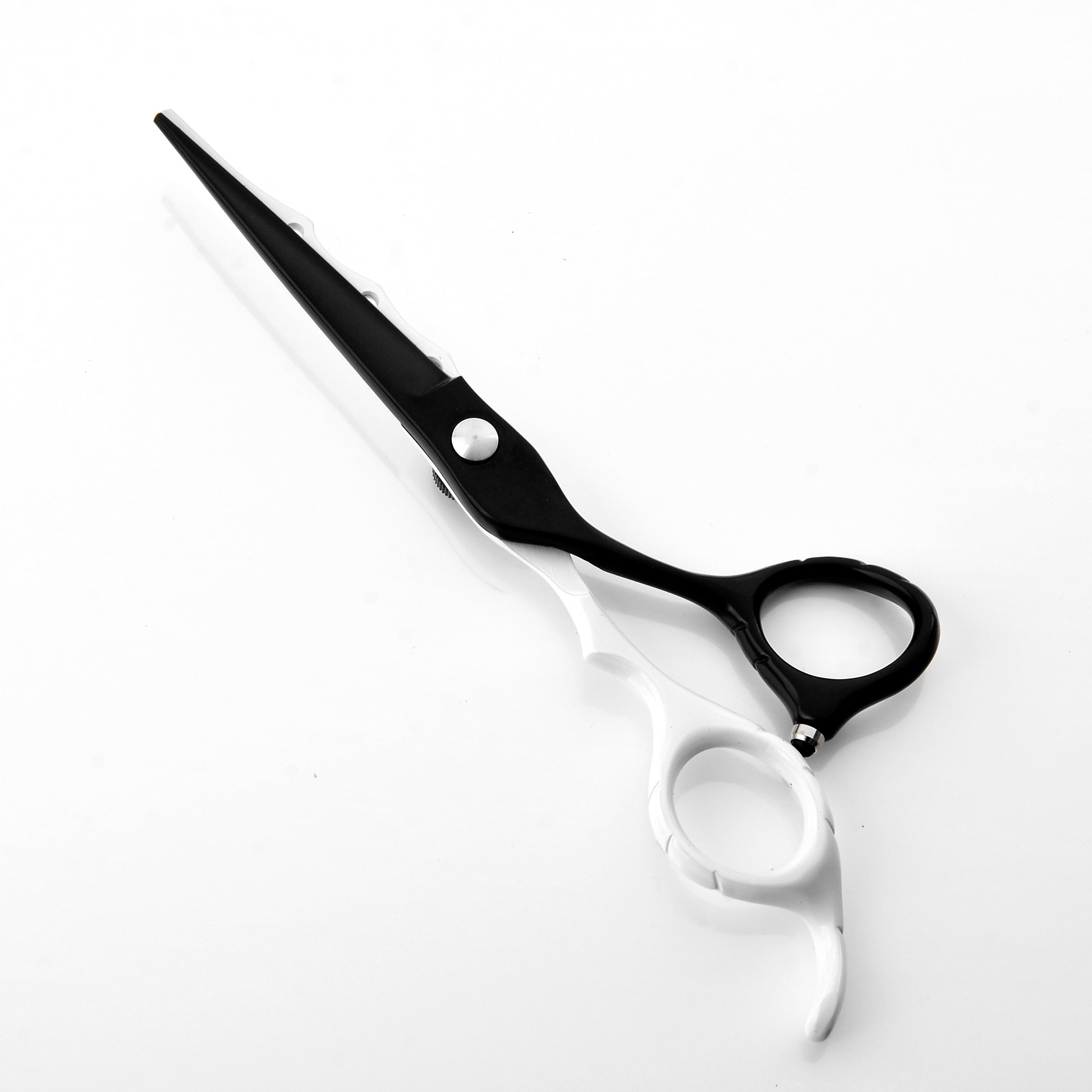 0寸理发剪美发剪刀 理发剪刀 黑白色烤漆个性款 美发工具批发