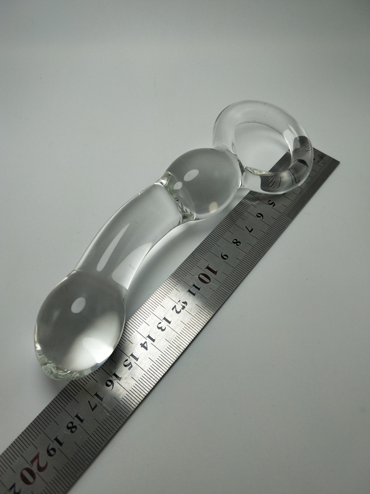 厂家直销 玻璃制品加圈系列水晶玻璃后庭肛塞男用女用后庭刺激