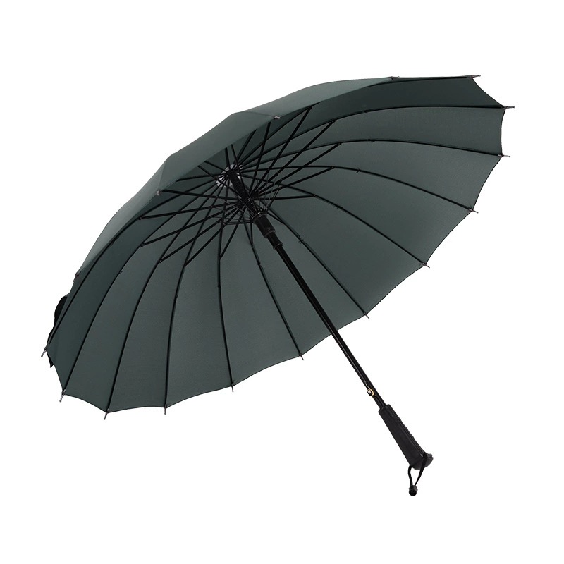 16骨直杆素色雨伞可印logo广告伞直杆长柄伞定做广告伞防风雨伞