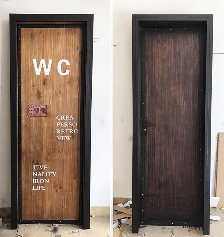 工厂定制批发复古卫生间门 酒吧娱乐场所个性实木门 加高加宽订制