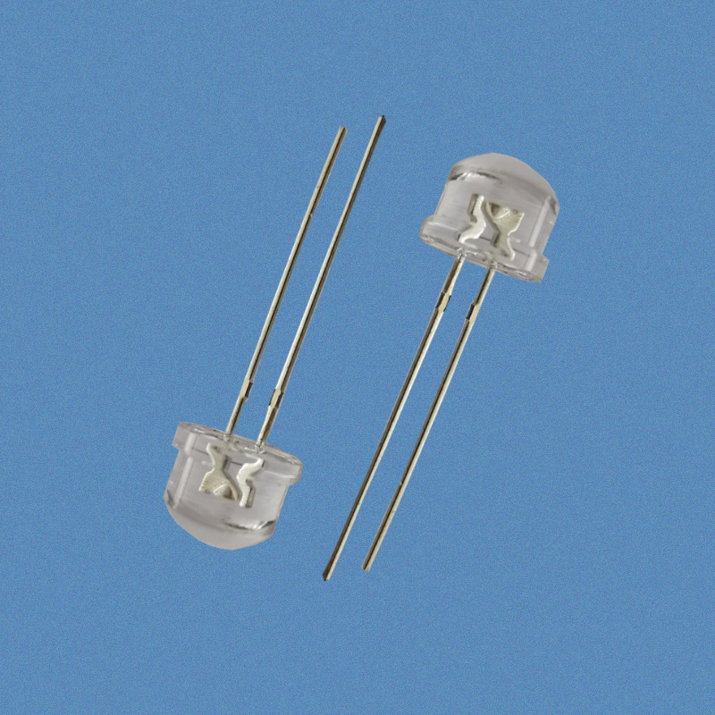 f8白光直插式白光led灯珠透明发光二极管f8草帽白色白灯