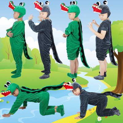 万圣节热卖儿童小鳄鱼演出服卡通动物套装鳄鱼表演服装质优价廉