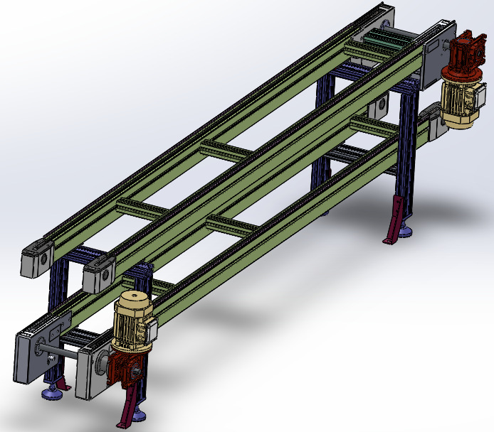 积放式滚子链 倍速链 链条线托盘输送线