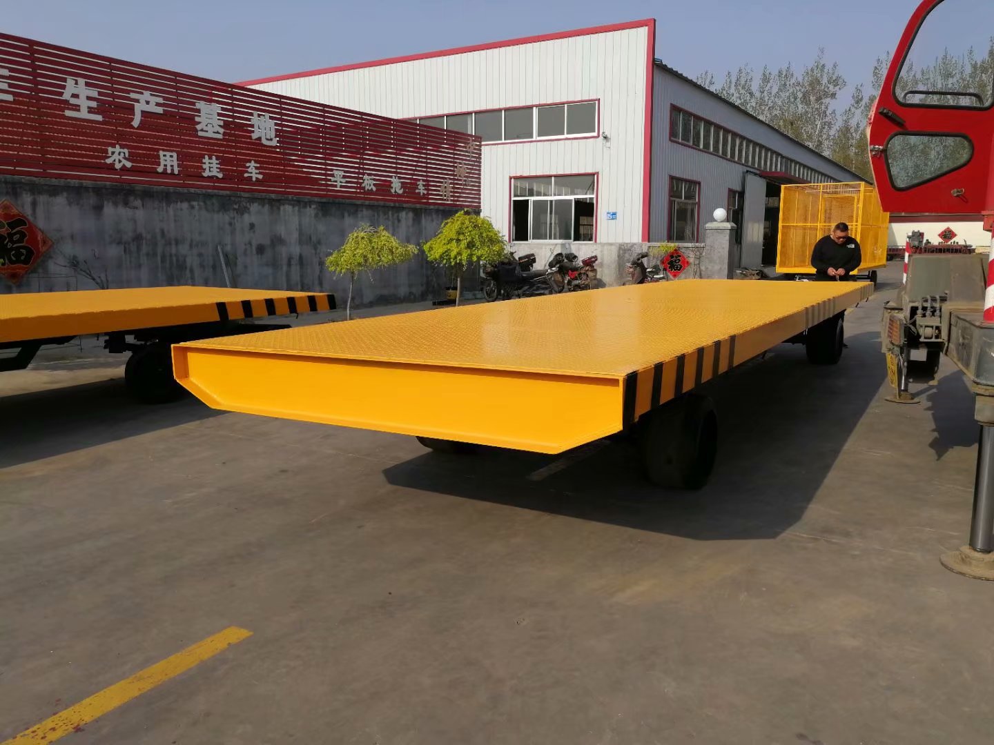 厂家直销农用平板拖车 运输搬运四轮拖车 物流转运轻型工具车