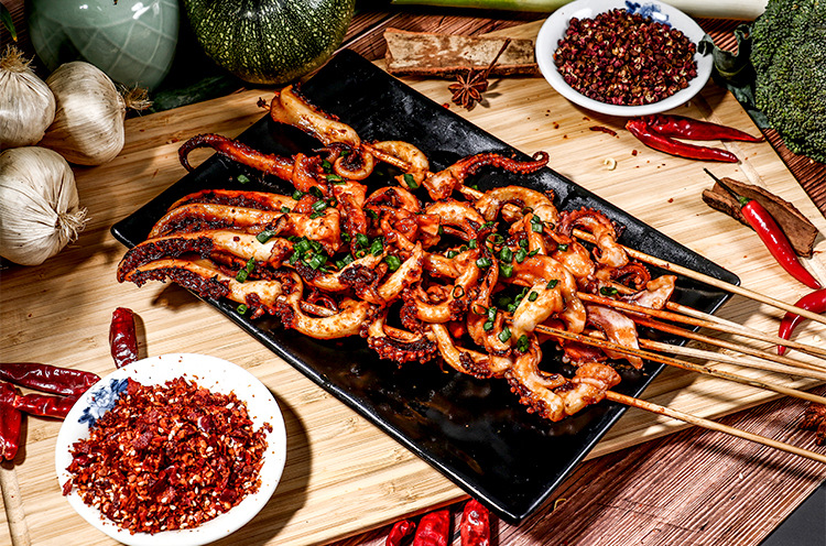 其他加工水产品-【网红爆款】铁板烧烤夜市食材现货凤舞章鱼串鱿鱼须