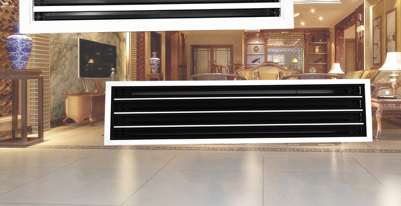 瑞能中央空调铝合金 别墅条缝型风口防结露温控线槽型风口