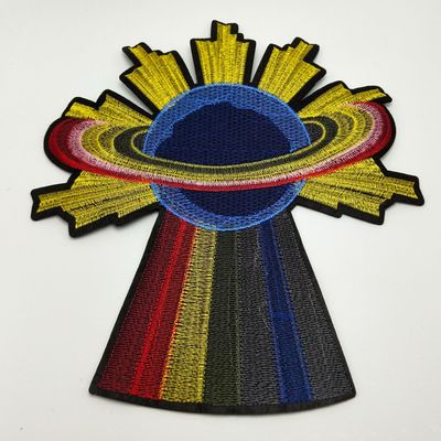 绣花章仔金线地球电脑绣花服装辅料衣服布贴装饰刺绣补丁百搭贴布