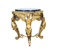 全铜法式欧式新古典纯铜镂空客厅会议室雕花大理石定制茶几休闲桌