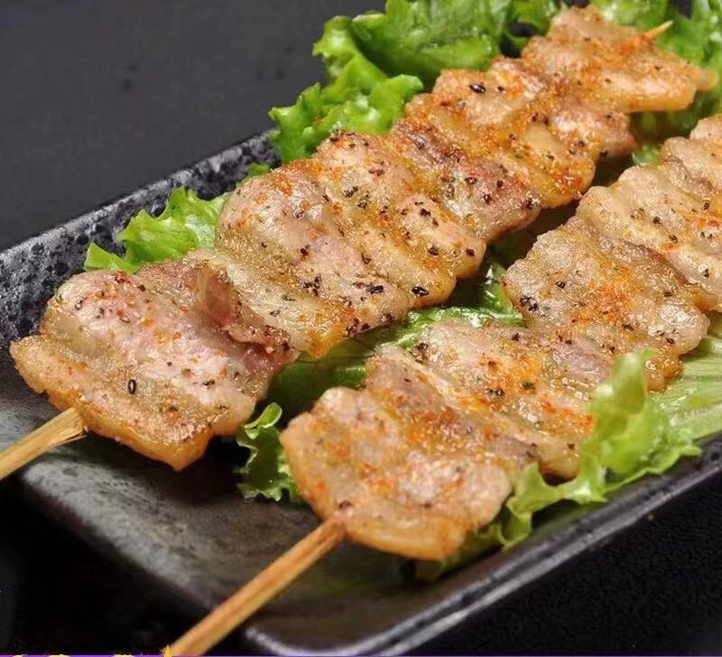 五花肉串烧烤油炸半成品铁板猪肉串专用户外烧烤bbq20串*10包速冻