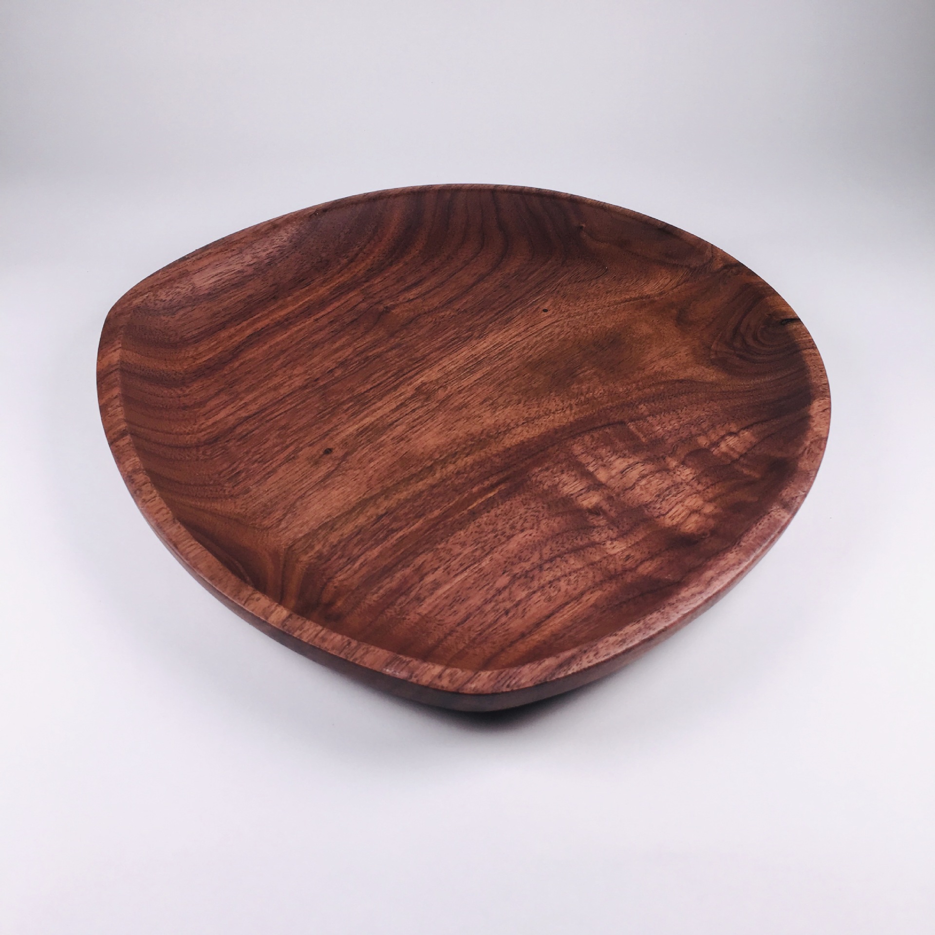 工厂直销黑胡桃木盘木质碟子小吃碟创意手工木盘家用碟子日式果盘