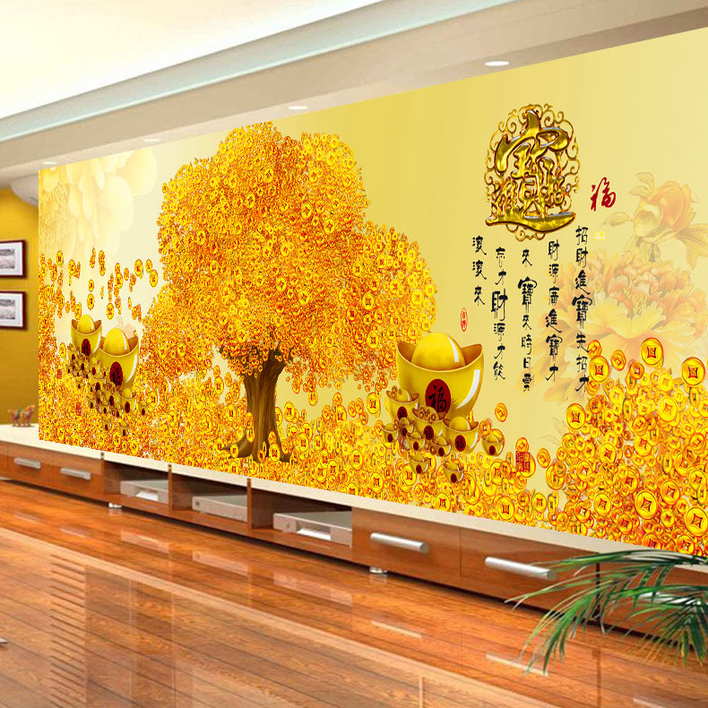 2019新款大画 招财进宝客 厅书房店面中国风贴钻十字绣满钻钻石画