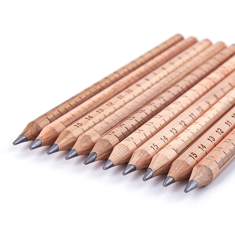 粗杆1cm 粗芯hb铅笔 胖胖笔 写字铅笔带刻度 西达木铅笔 北美雪松