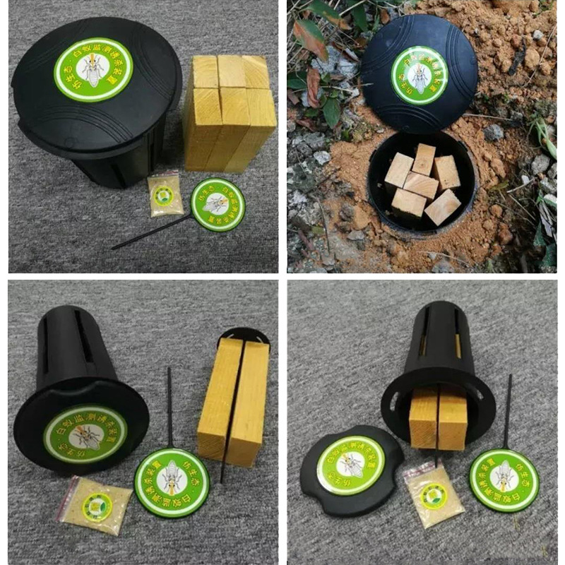 智猫室外白蚁诱杀箱大号诱杀桩园林别墅诱杀器内含引诱药粉剂