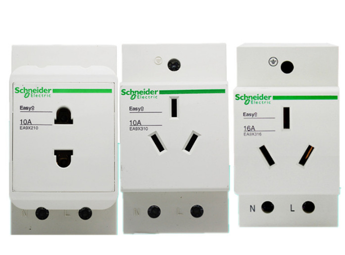 施耐德导轨插座ea9x210 2孔10a ea9xn210插座