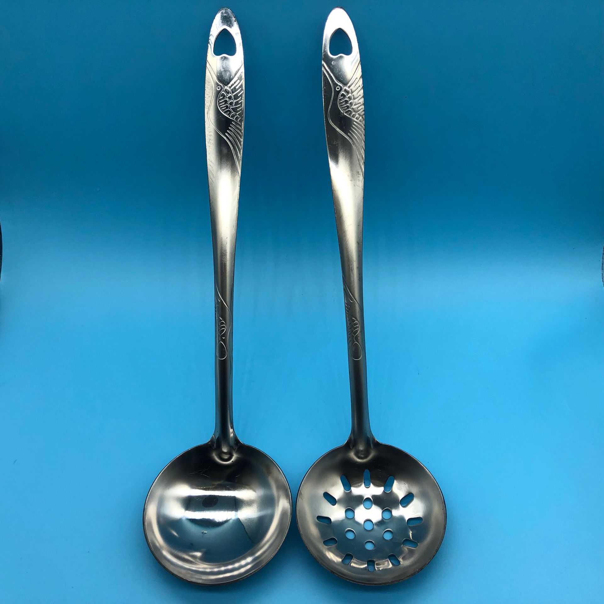 铁汤勺漏勺 60克加厚加大餐具厨房用品 两元店赠品